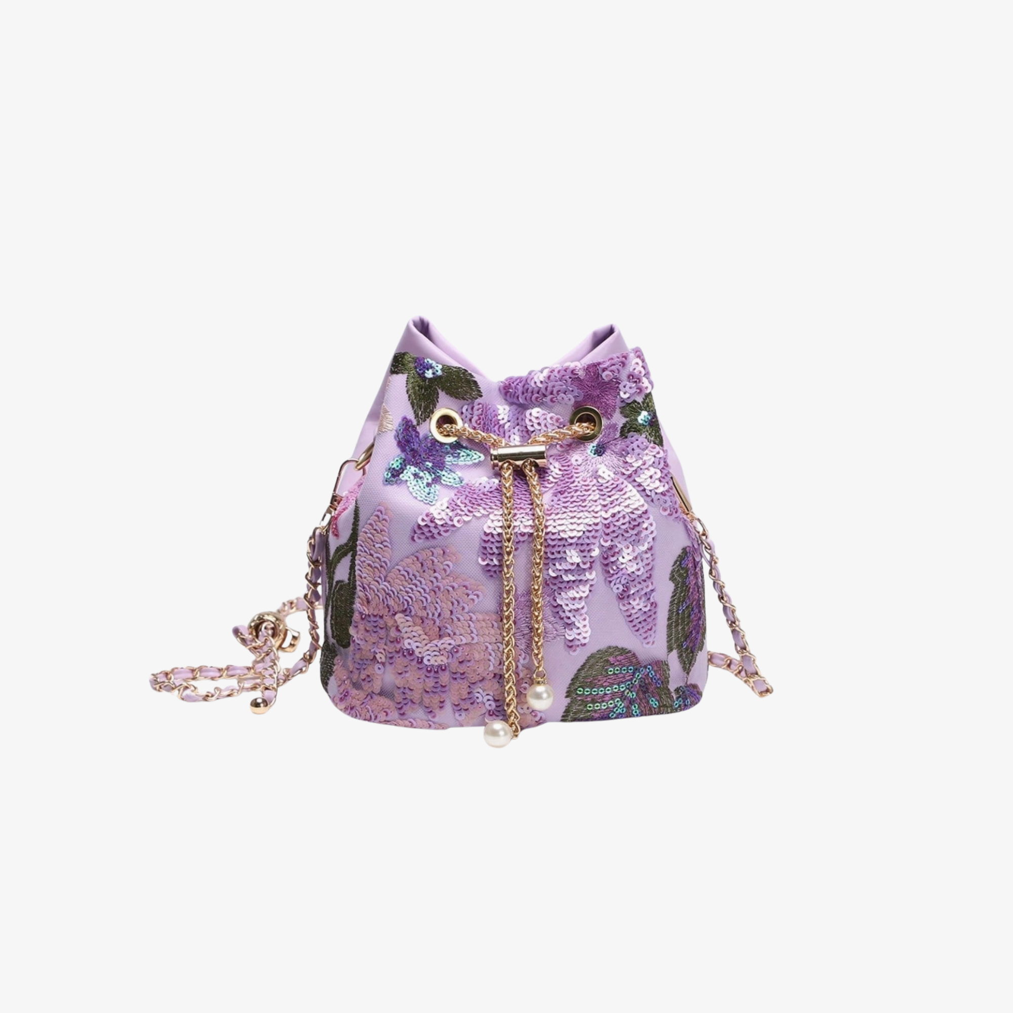 Wildflower Embroidered Bucket Bag