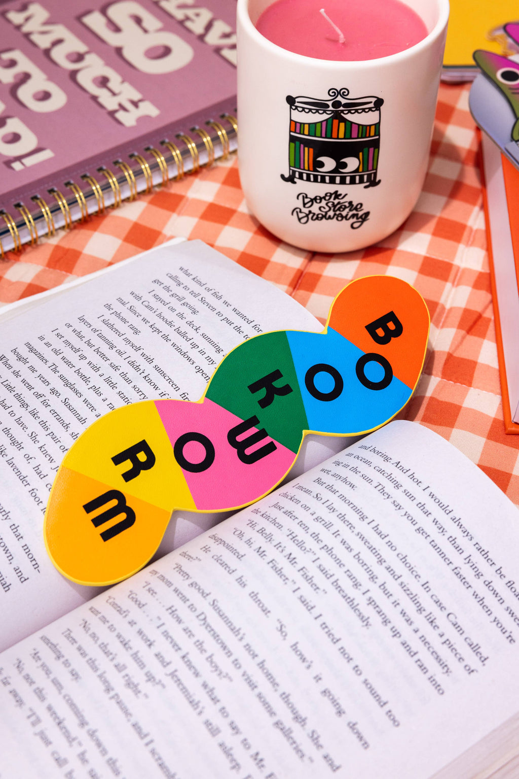 Colorful Bookworm Bookmark