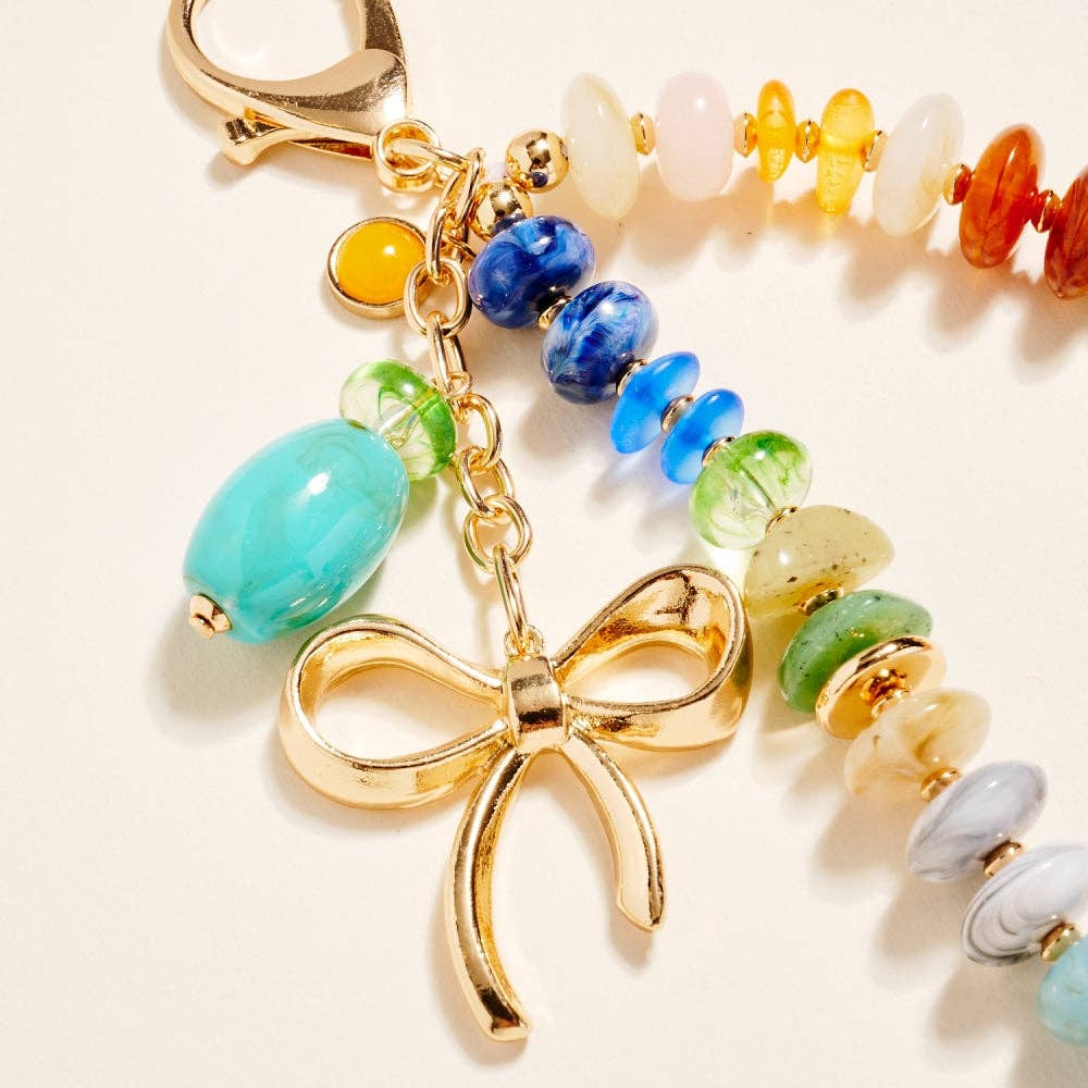 Beaded Bow Keychain
