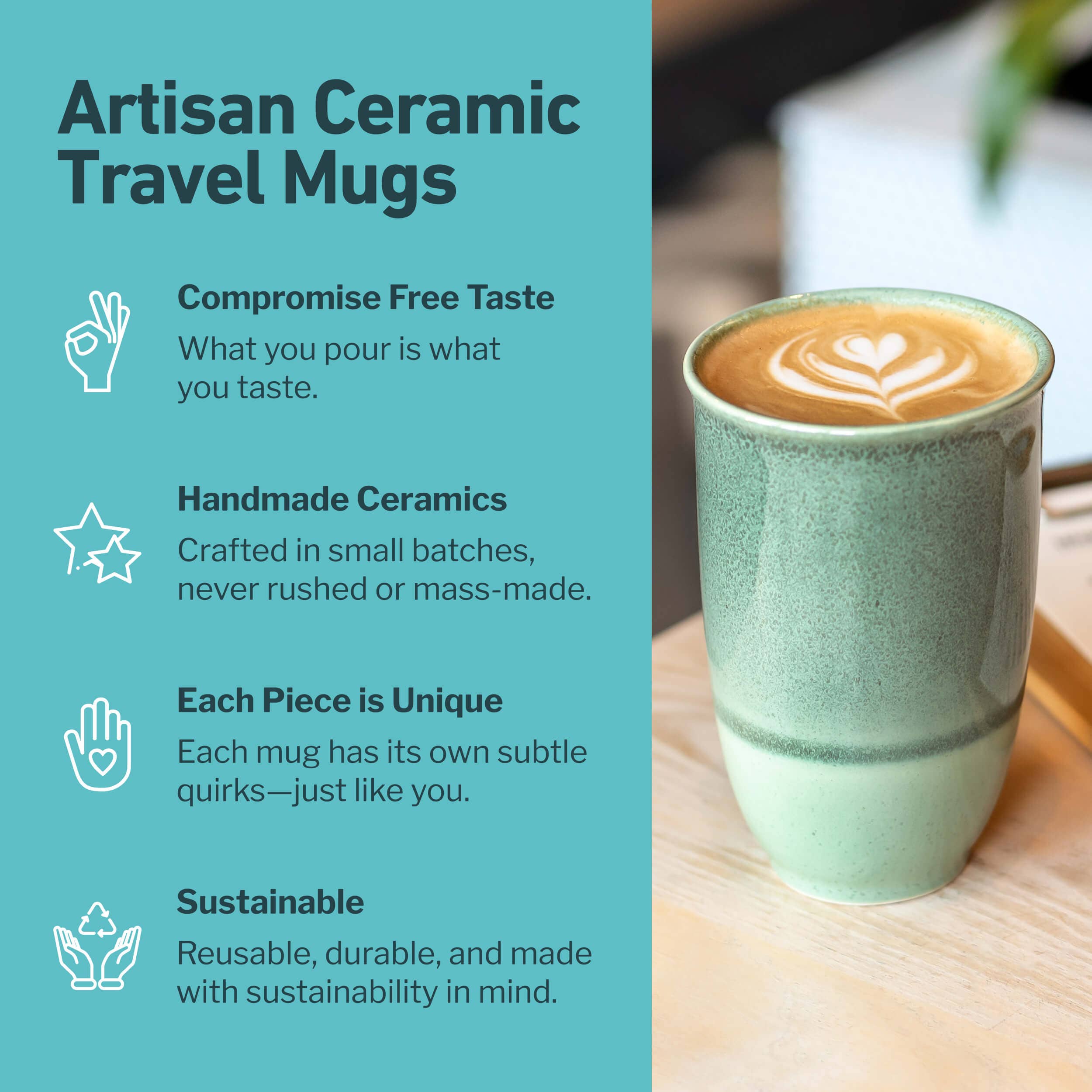 Forest Mist Ceramic Travel Mug