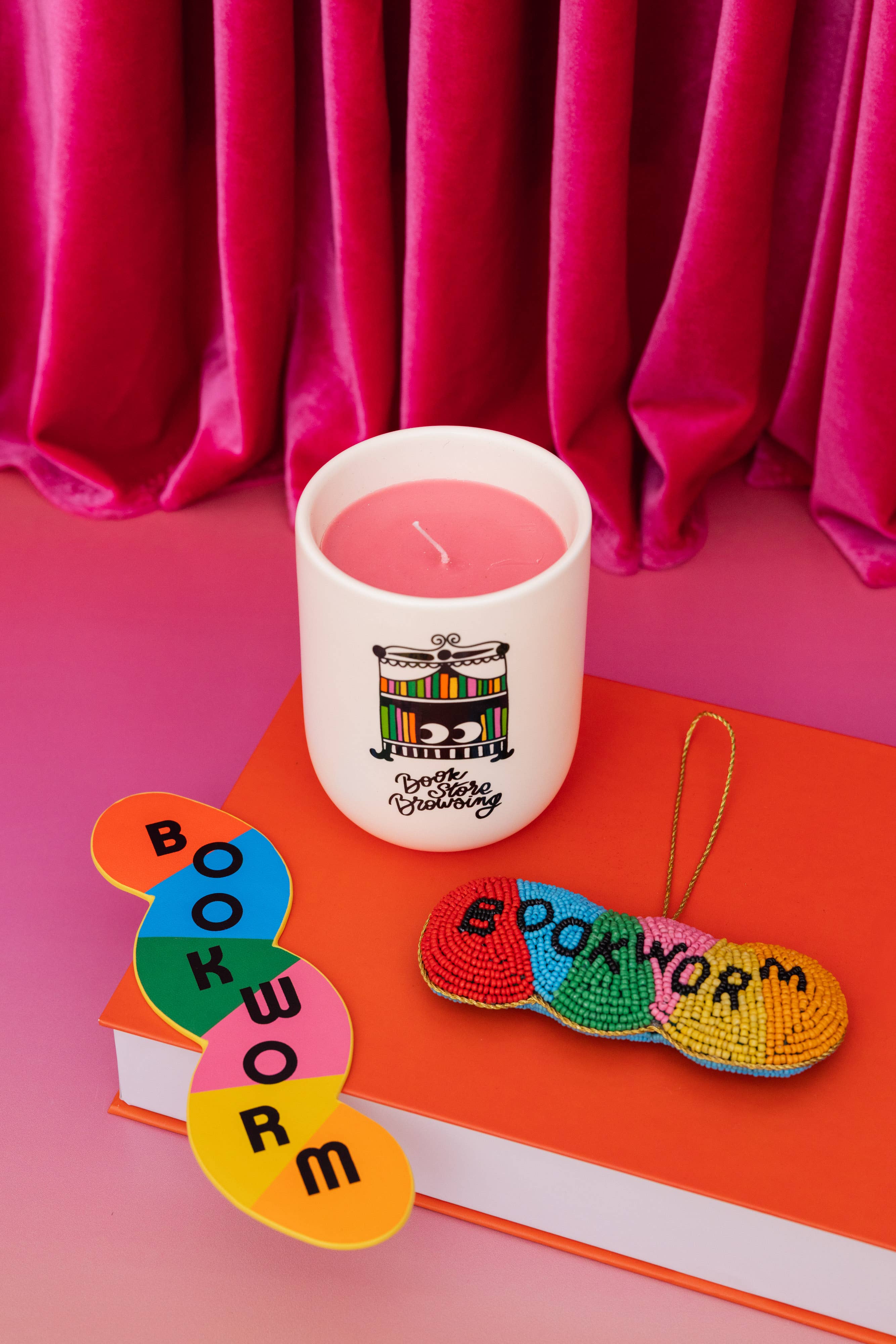 Colorful Bookworm Bookmark