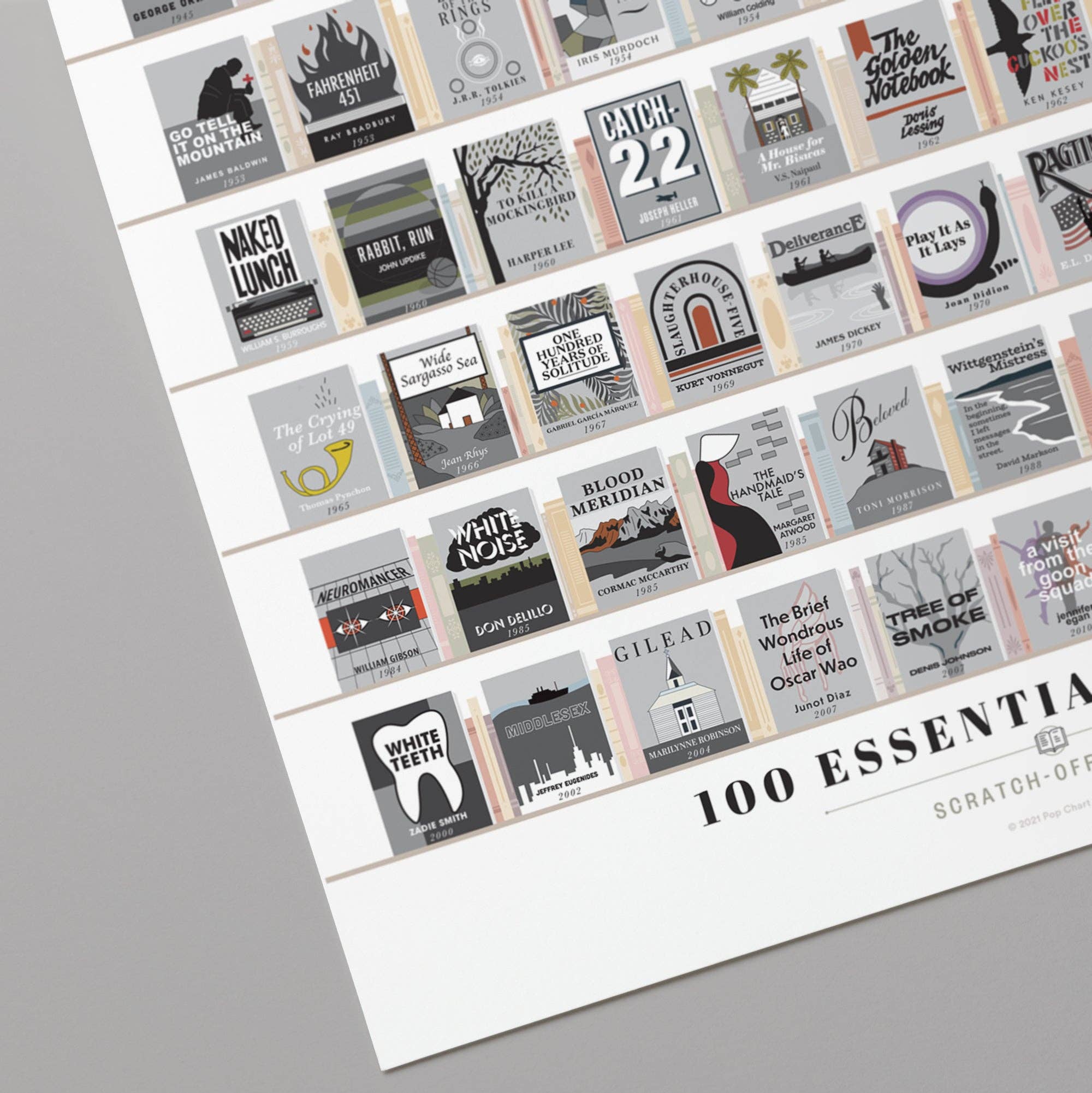 100 Essential Novels Scratch-Off Reading Challenge